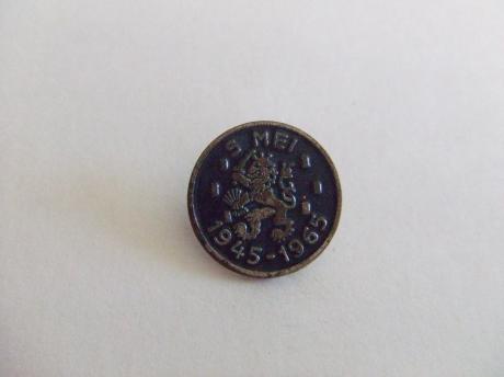 5 mei 1945-1965 Nederlandse leeuw blauw